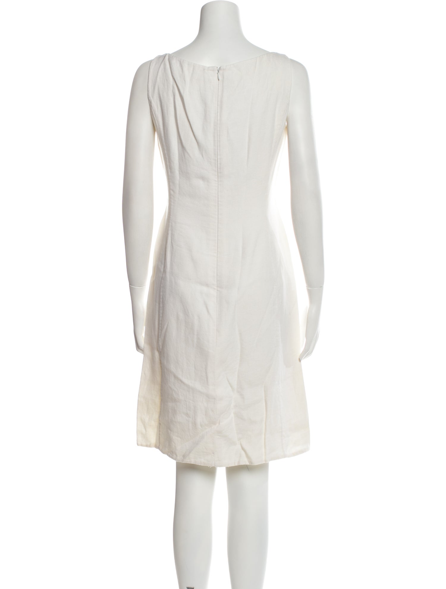 Oscar de la Renta Linen Knee-Length Dress